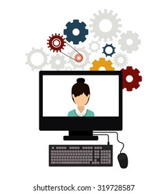 Teamwork and businesspeople concept design, vector illustration eps 10