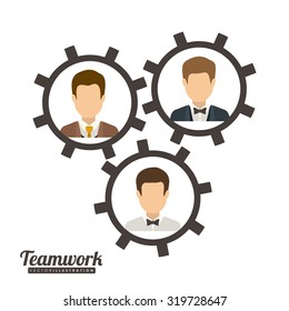 Teamwork and businesspeople concept design, vector illustration eps 10