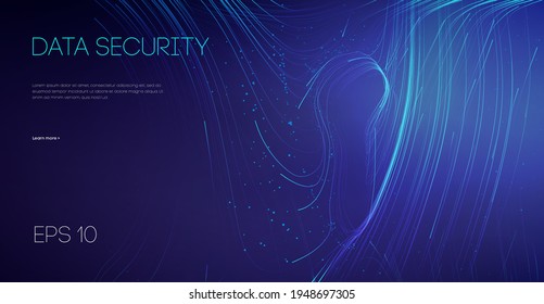 IT teamwork cloud email data protection. Network security protection lock. Information technology cyber security.