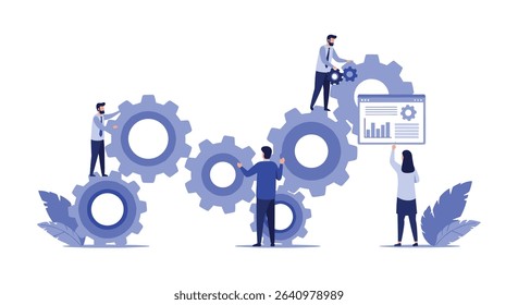 Teamwork and Collaboration Business People Work Together to Achieve a Common Goal