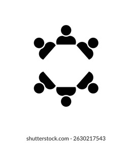 Teamwork and collaboration concept with people gathering around a shared table in monochrome