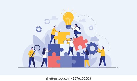 Colaboração em equipe e solução de problemas para soluções empresariais inovadoras e geração de ideias