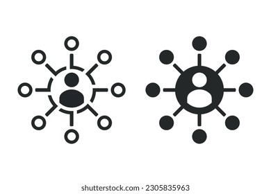 Teamwork collaboration sharing icon. Connection management. Illustration vector