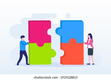 Teamwork collaboration winning Vector Illustration. Flat vector template Style Suitable for Web Landing Page, Background.