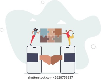 Trabalho em equipe e colaboração.pessoas construindo uma equipe dedicada forte e cooperação e comunicação eficazes para o conceito enterprise.deal. vida de caráter .