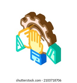 teamwork colleagues isometric icon vector. teamwork colleagues sign. isolated symbol illustration