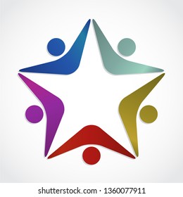 teamwork color logo icon