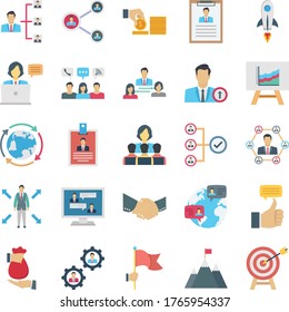 
Conjuntos de iconos de vectores de color de trabajo en equipo cada uno de los iconos puede ser fácilmente modificado o editado
