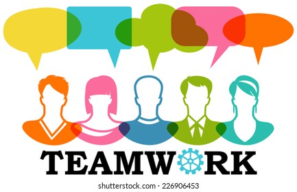 Teamwork Colorful Design