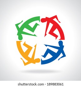 teamwork colorful idea