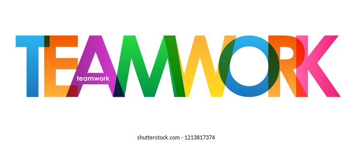 TEAMWORK Colorful Letters Banner