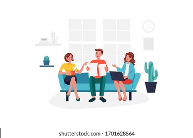 Teamwork und Kommunikation zwischen Mitarbeitern, freundliche Umgebung für Produktivität und Kreativität.