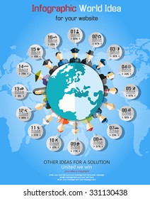 TEAMWORK COMMUNICATION CONCEPT ART PEOPLE FLAT STYLE WORLD IDEAS