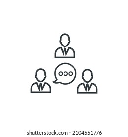 Teamwork communication icon, vector teamwork communication icon, vector illustration