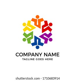 Teamwork Community Group Logo Vector Design Stock Vector (Royalty Free ...