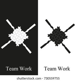 Teamwork community logo connection. for web design