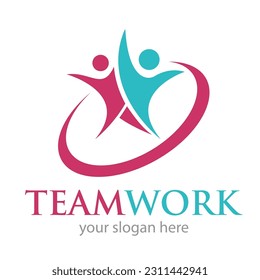 Teamwork or Community Logo Design Illustration