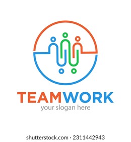 Teamwork oder Community Logo Design Illustration