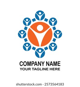 Teamwork and Community Logo Template.