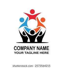 Teamwork and Community Logo Template.