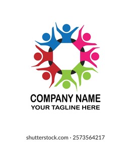 Teamwork and Community Logo Template.