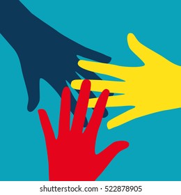 Teamwork, Community, Social Design Flat Concept. Vector Illustration. EPS10