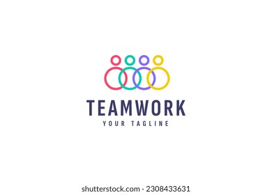 teamwork company logo vector icon illustration