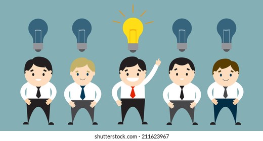 Teamwork concept. Brainstorming. Vector illustration. Flat design