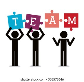 Teamwork concept with business icons design, vector illustration 10 eps graphic.