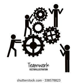 Teamwork concept with business icons design, vector illustration 10 eps graphic.