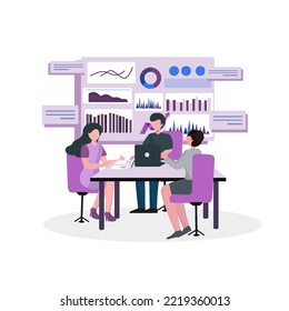 Teamwork Concept Flat Design Illustration 