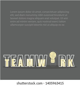 Teamwork concept illustration, Creative poster or banner Of teamwork.