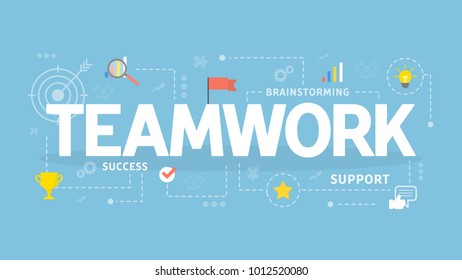 Teamwork concept illustration. Idea of cooperation and togetherness.