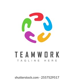 Teamwork concept logo vector design	