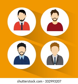 Teamwork concept with office icons design, vector illustration 10 eps graphic.