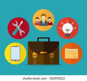 Teamwork concept with office icons design, vector illustration 10 eps graphic.