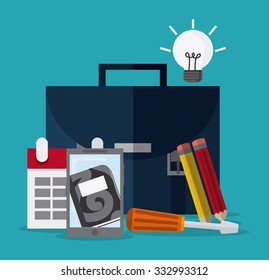 Teamwork concept with office icons design, vector illustration 10 eps graphic.