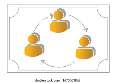 Teamwork  concept on white background. Creative idea design. Flat vector illustration for template, brochure or presentation.