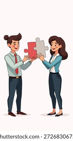 Conceito de Trabalho em Equipe Mostrando Colaboração, Cooperação e Sucesso Compartilhado