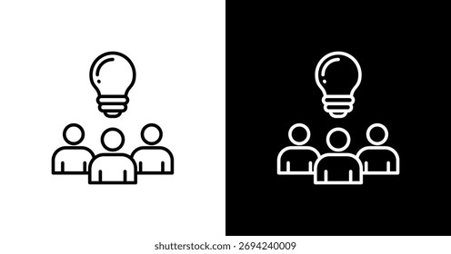Concepto de trabajo en equipo Diseño de conjunto de iconos blancos