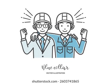 Teamwork of construction company employees