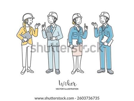 Teamwork of construction company employees