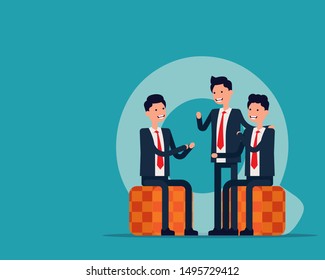 Teamwork consult and planning. Business concept illustration, Template or Banner, Team concept