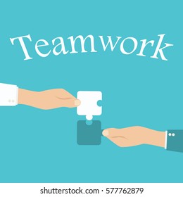 Teamwork Cooperation Concept Hands Holding Putting Stock Illustration ...