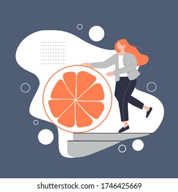 Trabajo en equipo, cooperación, concepto de asociación. Los conductores llevan el uniforme y el proceso de trabajo. Metáfora del equipo. Caricatura divertida y de moda al servicio de una persona. Ilustración vectorial plana, objetos aislados.