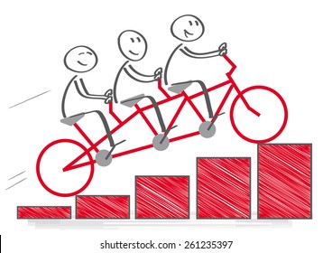 teamwork and corporate profit. Vector illustration