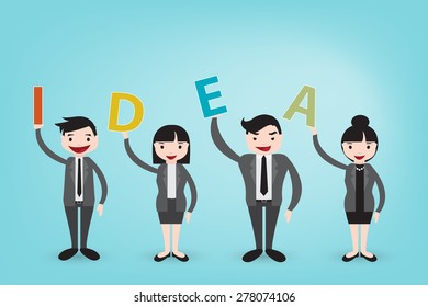 teamwork create brighten idea (vector eps10)