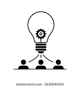 Teamwork and Creative Idea vector Icon Illustration
