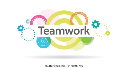 Teamwork Design Isolated On White Background Stock Vector (Royalty Free ...