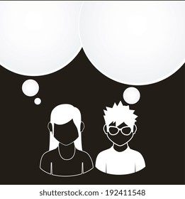 Teamwork design over black background, vector illustration